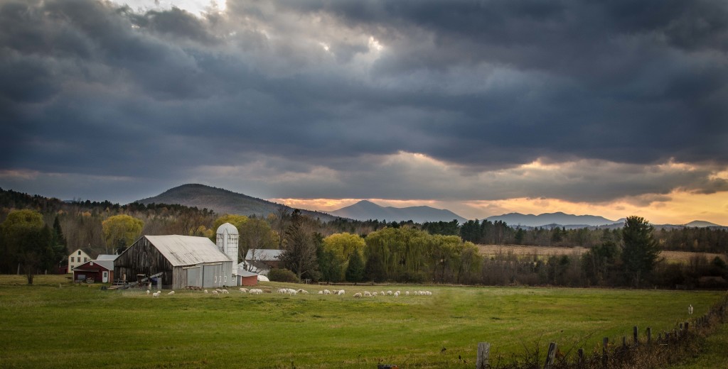 Farm Field Mountains