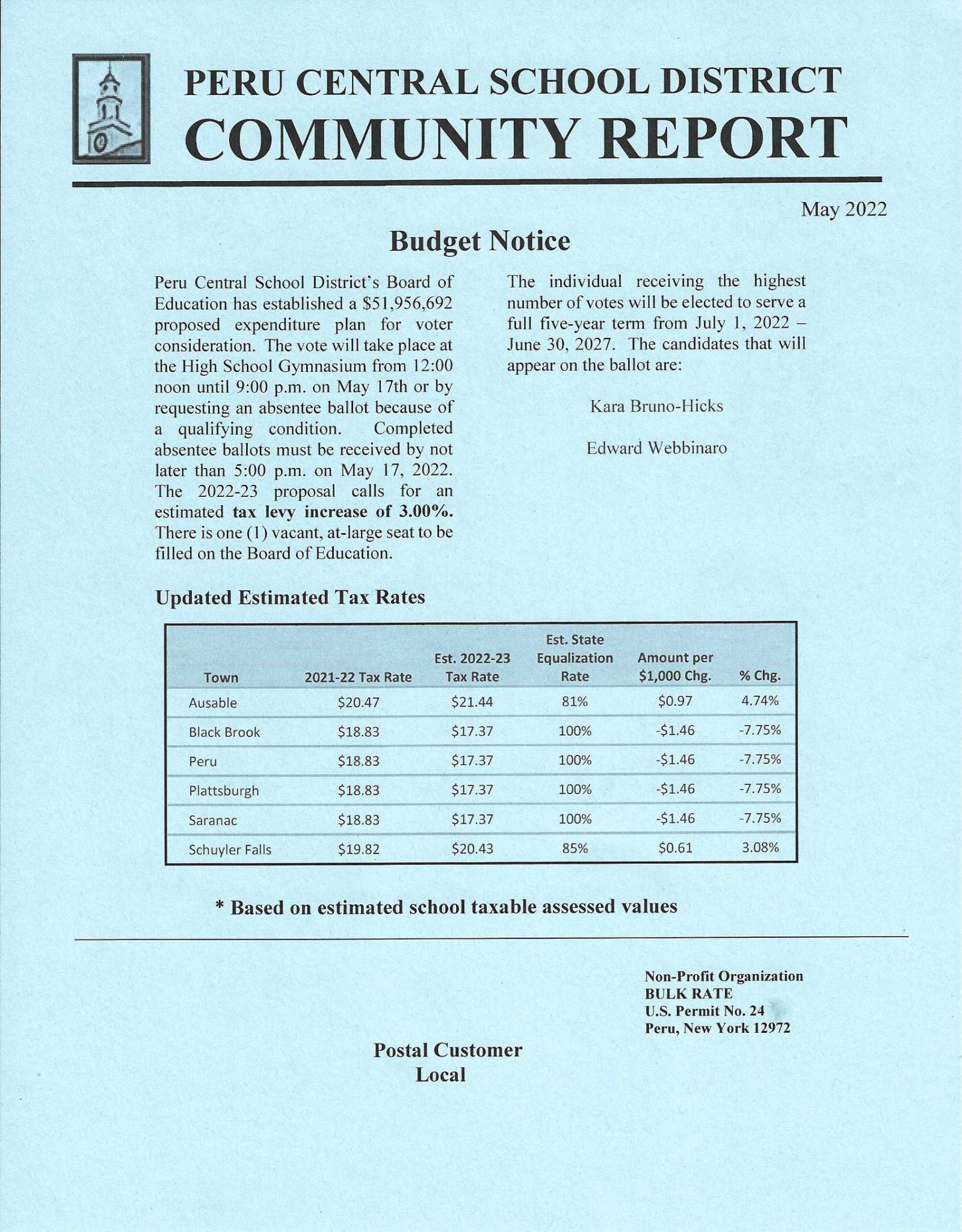 School Tax Rate 2023 The Peru Gazette