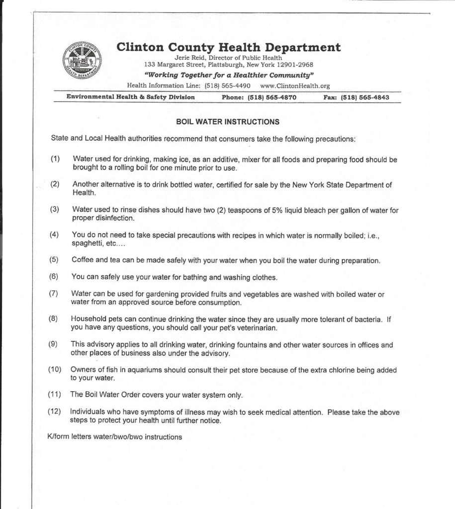 Boil Water Instructions 092722 The Peru Gazette