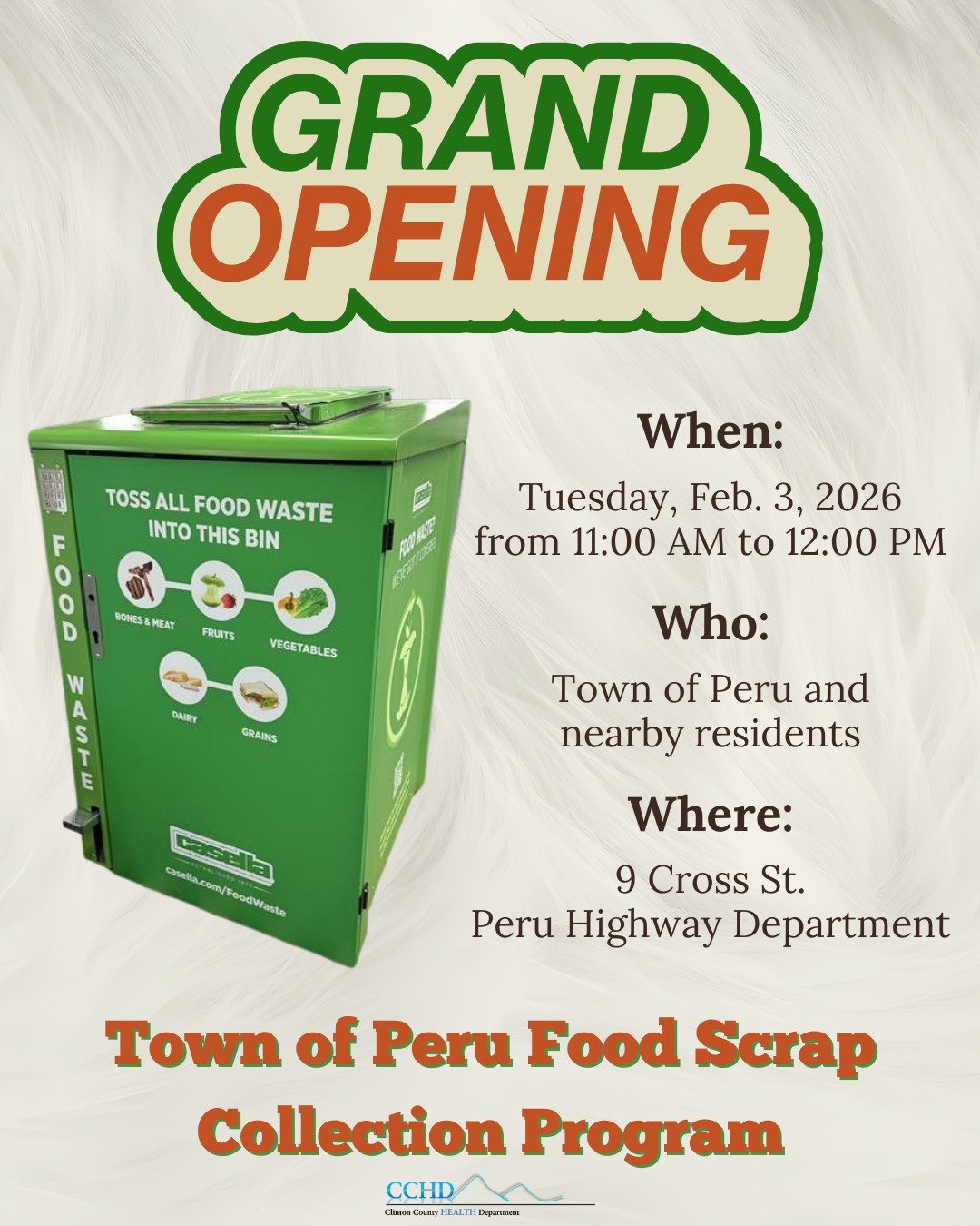 Scrap The Program Learn more about the Food Scrap Program, Tuesday, Feb 3 at 11 a.m ...